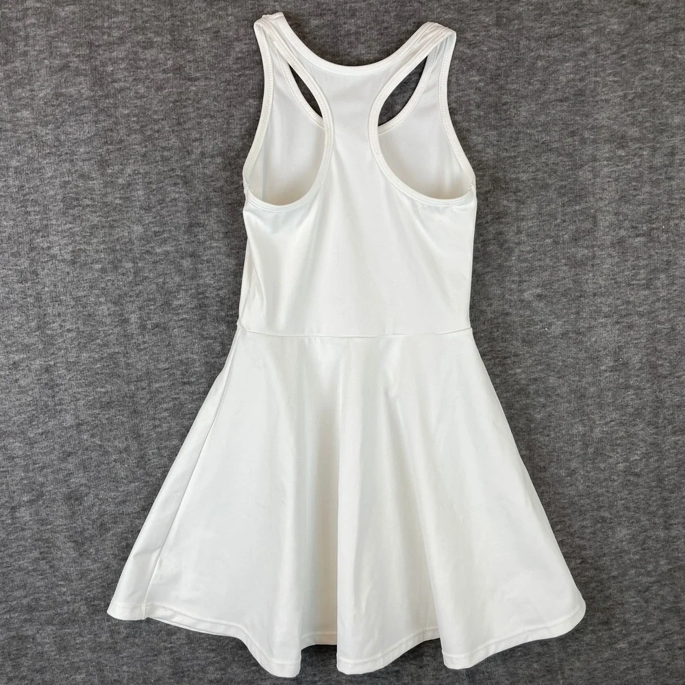 Kids White Racerback Athletic Tennis Dress and Shorts Set‎ H3E284 Size 6